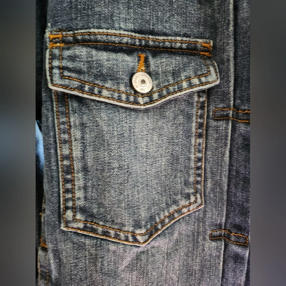 Mens Large Denim Jacket - Picture 4 of 6